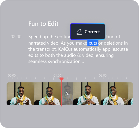 text-based video editor